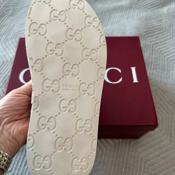 Gucci Women's Light Brown Monogram Mules - Picture 3 of 3
